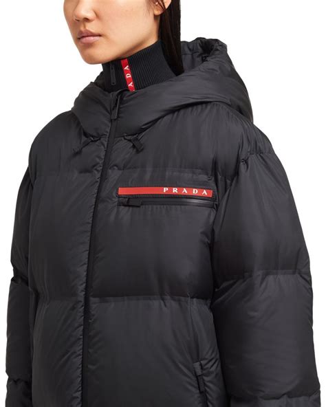 prada steppmantel damen|Steppmantel mit Kapuze aus Light Polyester .